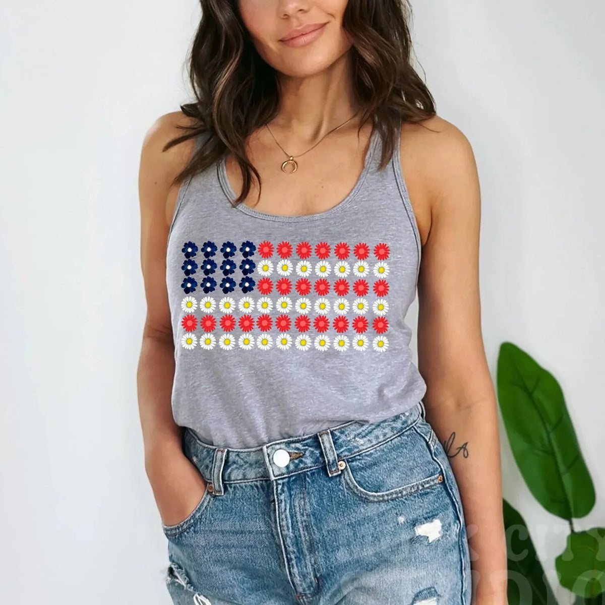 Limited Time Only - American Flag Daysies, Flowers Independence Day T-shirt