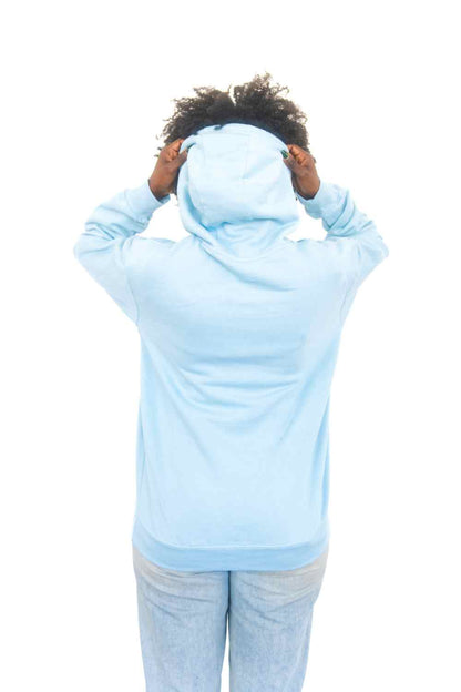 Hooded Sweatshirt in Powder Blue | 100% Cotton Fleece Lined