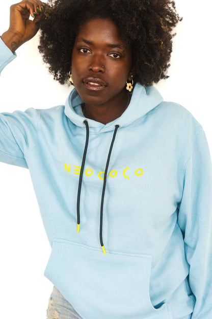 Hooded Sweatshirt in Powder Blue | 100% Cotton Fleece Lined