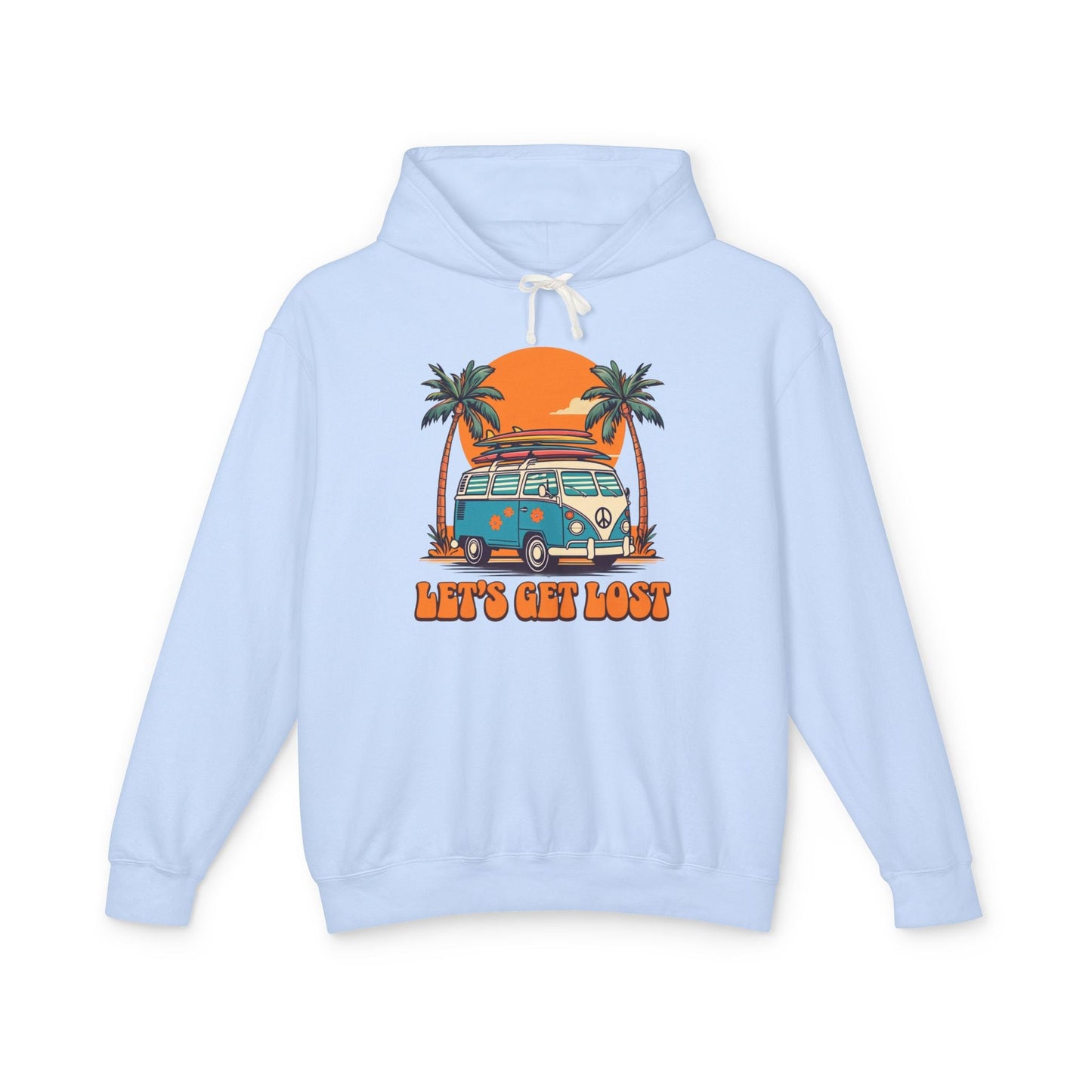 Let's Get Lost Unisex Lightweight Hoodie - Travel Adventure Sweatshirt