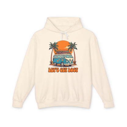 Let's Get Lost Unisex Lightweight Hoodie - Travel Adventure Sweatshirt