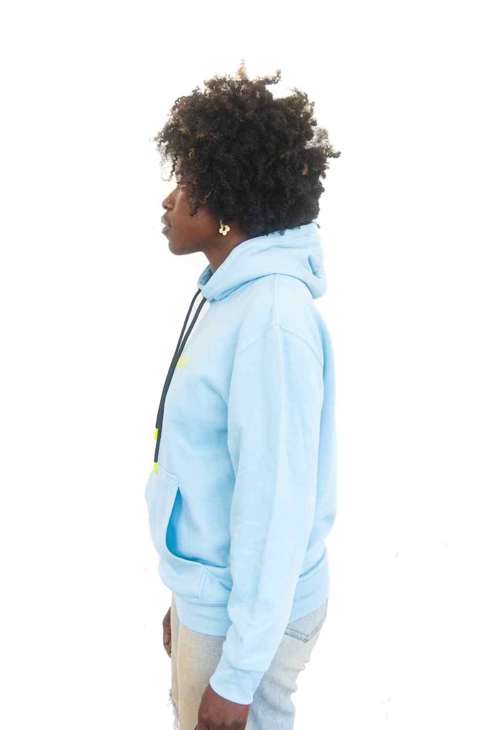 Hooded Sweatshirt in Powder Blue | 100% Cotton Fleece Lined