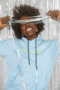 Hooded Sweatshirt in Powder Blue | 100% Cotton Fleece Lined