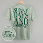 Sunny Days And Fairways (Back Print)