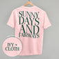 Sunny Days And Fairways (Back Print)