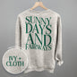 Sunny Days And Fairways (Back Print)